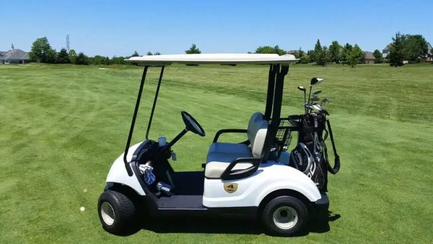 A gas powered golf cart.