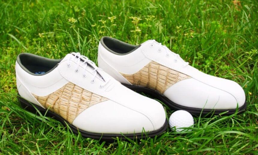 Spikeless golf shoes.